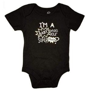 I'm a Baby What's Your Super Power? Baby One Piece Bodysuit 3-6mos LH4316